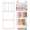Picture of POVETIRE Headband Holder Hair Bows Organizer for Girls, Baby Headbands Hair Accessories Organizer Storage Wall Hanging Decor for Toddler Girls Room