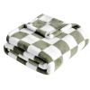 Picture of Yurhap Checkered Baby Blanket Fleece Baby Blankets for Boys, Ultra Soft Cozy Fluffy Infant Toddler Newborn Receiving Blankets for Crib Stroller, 30''x40'', Dark Olive