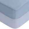 Picture of Yoofoss Baby Crib Sheets for Boys Girls, Fitted Crib Sheet 2 Pack for Standard Crib and Toddler Mattress, Super Soft Microfiber Baby Sheet 28x52x8in(Light Blue-Gray)