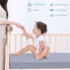 Picture of Yoofoss Baby Crib Sheets for Boys Girls, Fitted Crib Sheet 2 Pack for Standard Crib and Toddler Mattress, Super Soft Microfiber Baby Sheet 28x52x8in(Light Blue-Gray)