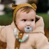 Picture of Pacifier Clips for Baby, TYRY.HU Soothie Paci Clip Girls Binky Holder Silicone Teething Beads Relief Teether Toys Birthday Christmas 2 Pack