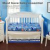 Picture of Everyday Kids 2 Pack Fitted Boys Crib Sheet, 100% Soft Breathable Microfiber Baby Sheet, Fits Standard Size Crib Mattress 28in x 52in, Nursery Sheet - Space/White