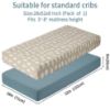 Picture of GUNTAIL Baby Crib Sheets for Boys Girls, 2 Pack Fitted Crib Sheet for Standard Crib and Toddler Mattress, Soft Microfiber Baby Sheet 52x28x8in. (Clouds & Dark Green)