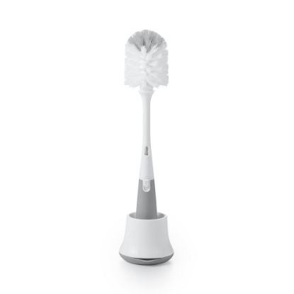 Picture of OXO Tot Bottle Brush with Nipple Cleaner and Stand - Gray