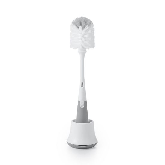 Picture of OXO Tot Bottle Brush with Nipple Cleaner and Stand - Gray
