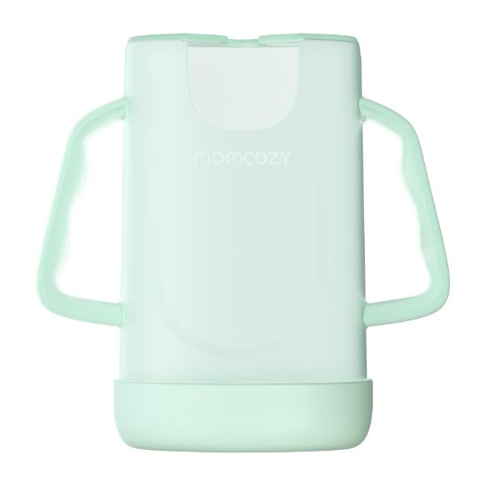Picture of Momcozy Squeeze Pouch Holder for Food Pouches and Drink Boxes, Baby Pouch Holder Allows Baby to Self-Feed and Avoid Messes, Baby Food Pouch Holder Handle is Easy to Grip, Comfortable, Green
