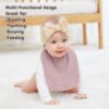 Picture of Susurration Muslin Baby Bibs 6 Pack Bandana Drool Bibs,Soft Square Adjustable Baby Drooling Bibs for Unisex Girls & Boys(Pink)