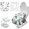 Picture of Blissful Diary 20 Pcs Toilet Seat Covers Disposable for Toddlers & Adults, Extra Large Waterproof, Portable Package for Travel, Kids Potty Training