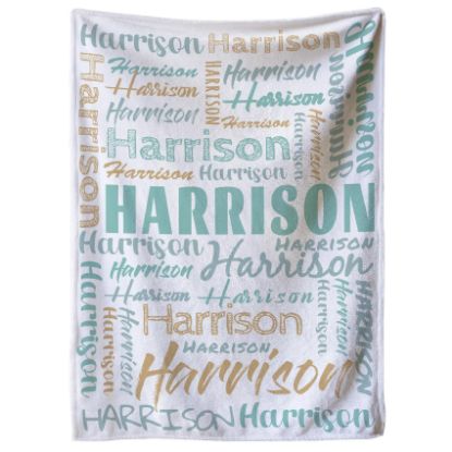 Picture of LICVIC Custom Blanket, Personalized Baby Blanket, Custom Baby Blanket with Name, Customized Baby Name Blanket, Customize Baby Blanket for Baby Girl or Boy, Best Gift for Baby, Newborn, New Mom