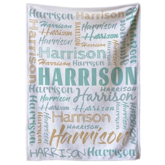 Picture of LICVIC Custom Blanket, Personalized Baby Blanket, Custom Baby Blanket with Name, Customized Baby Name Blanket, Customize Baby Blanket for Baby Girl or Boy, Best Gift for Baby, Newborn, New Mom