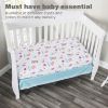 Picture of Everyday Kids 2 Pack Fitted Girls Crib Sheet, 100% Soft Breathable Microfiber Baby Sheet, Fits Standard Size Crib Mattress 28in x 52in, Nursery Sheet - Mermaid/Aqua