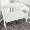 Picture of Everyday Kids 2-Pack Fitted Crib Sheets, 100% Soft Breathable Microfiber Baby Sheet, Fits Standard Size Crib Mattress 28in x 52in, White Nursery Sheet and Lavender Nursery Sheet