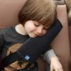 Picture of COOLBEBE Seat Belt Pillow for Kids, Extra Soft Toddler Travel Pillow for Car Seat, Universal Carseat Strap Cushion Pads for Childs Baby People Adults, Black
