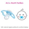 Picture of MAM Air Night & Day Baby Pacifier, For Sensitive Skin, Glows in the Dark, 3 Pack, 6-16 Months, Boy,3 Count (Pack of 1)