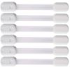Picture of 6 Pack Vmaisi Multi-Use Adhesive Straps Locks - Childproofing Baby Proofing Cabinet Latches for Drawers, Fridge, Dishwasher, Toilet Seat, Cupboard, Oven,Trash Can, No Drilling (White) (6)