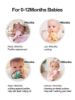 Picture of Smily Mia Smily Mia Penguin Teethers, Silicone TeethingToys for Babies 0-6Months, Baby Teethers for 3-6Months, Hand Teether for Infants, Pacifiers for New Born,Light Purple