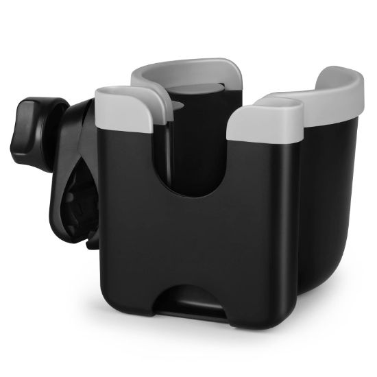 Picture of Accmor Stroller Cup Holder with Phone Holder, Bike Cup Holder, Universal Cup Holder for Uppababy Nuna Doona Strollers, 2-in-1 Cup Phone Holder for Stroller, Bike, Wheelchair, Walker, Scooter
