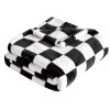 Picture of Yurhap Checkered Baby Blanket Fleece Baby Blankets for Boys Girls, Ultra Soft Cozy Fluffy Infant Toddler Newborn Receiving Blankets for Crib Stroller, 30''x40'', Black