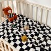 Picture of Yurhap Checkered Baby Blanket Fleece Baby Blankets for Boys Girls, Ultra Soft Cozy Fluffy Infant Toddler Newborn Receiving Blankets for Crib Stroller, 30''x40'', Black