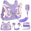 Picture of Accmor Toddler Harness Leash + Anti Lost Wrist Link, Cute Butterfly Kids Leash Wristband Assistant, Adorable Child Walking Harness Strap Adjustable Belt Protector for Baby Girls to Outdoor Travel