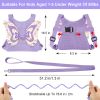 Picture of Accmor Toddler Harness Leash + Anti Lost Wrist Link, Cute Butterfly Kids Leash Wristband Assistant, Adorable Child Walking Harness Strap Adjustable Belt Protector for Baby Girls to Outdoor Travel