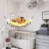 Picture of CERETIA Stuffed Animal Hammock with LED Light, Toy Hammock for Stuffed Animals Storage for Kids Room Decor, Stuffed Animal Hammock Corner, Grey