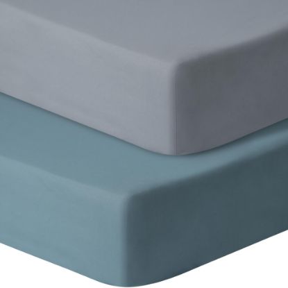 Picture of Pack and Play Sheets Fitted, 2 Pack Pack n Play Sheets for Graco Pack n Play Mattress, Unisex Playard Sheets for Boys Girls(Dark Green & Dark Grey, 38 X 26 Inch)