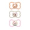 Picture of MAM Air Night & Day Baby Pacifier, for Sensitive Skin, Glows in The Dark, 3 Pack, 6-16 Months, Girl