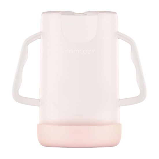 Picture of Momcozy Squeeze Pouch Holder for Food Pouches and Drink Boxes, Baby Pouch Holder Allows Baby to Self-Feed and Avoid Messes, Baby Food Pouch Holder Handle is Easy to Grip, Comfortable, Pink