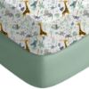 Picture of Yoofoss Pack and Play Sheets Fitted, Mini Crib Sheets 2-Pack for Pack N Play Mattress, Stretchy Playard Sheet, Soft and Breathable Green+Giraff