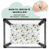 Picture of Yoofoss Pack and Play Sheets Fitted, Mini Crib Sheets 2-Pack for Pack N Play Mattress, Stretchy Playard Sheet, Soft and Breathable Green+Giraff