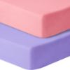 Picture of GUNTAIL Baby Crib Sheets for Boys Girls, 2 Pack Fitted Crib Sheet for Standard Crib and Toddler Mattress, Soft Microfiber Baby Sheet 52x28x8in. (Purple & Pink)