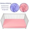 Picture of GUNTAIL Baby Crib Sheets for Boys Girls, 2 Pack Fitted Crib Sheet for Standard Crib and Toddler Mattress, Soft Microfiber Baby Sheet 52x28x8in. (Purple & Pink)
