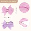 Picture of CLLOT 50PCS 2inch Baby Hair Clips - Soft Cotton Fully Lined Tiny Baby Hair Bows Alligator Clips for Baby Girls Infants Toddlers 25 Colors in Pairs (Type B)
