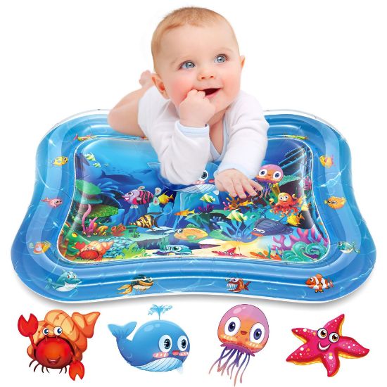 Picture of Infinno Inflatable Tummy Time Mat Premium Baby Water Play Mat for Infants and Toddlers Baby Toys for 3 to 24 Months, Strengthen Your Baby's Muscles, Portable