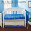 Picture of Everyday Kids 2 Pack Fitted Boys Crib Sheet, 100% Soft Breathable Microfiber Baby Sheet, Fits Standard Size Crib Mattress 28in x 52in, Nursery Sheet - Pirates/Grey