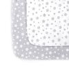 Picture of Crib Sheets for Boys or Girls 2 Pack, Fitted Crib Sheet for Standard Size Crib and Toddler Mattresses, Soft and Breathable Material, Grey & White