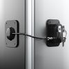 Picture of RORMGO Refrigerator Lock 2 Packs, Fridge Lock with Silicone Wire Protection Fridge Locks for Kids Easy to Use and Install Cabinet Locks with Key, Black