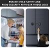 Picture of RORMGO Refrigerator Lock 2 Packs, Fridge Lock with Silicone Wire Protection Fridge Locks for Kids Easy to Use and Install Cabinet Locks with Key, Black