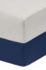Picture of Everyday Kids 2-Pack Fitted Crib Sheets, 100% Soft Breathable Microfiber Baby Sheet, Fits Standard Size Crib Mattress 28in x 52in, Navy Nursery Sheet and Gray Nursery Sheet