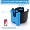 Picture of Accmor Stroller Cup Holder with Phone Holder, Bike Cup Holder, Universal Cup Holder for Uppababy Nuna Doona Strollers, 2-in-1 Cup Phone Holder for Stroller, Bike, Wheelchair, Walker, Scooter