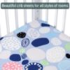 Picture of GUNTAIL Baby Crib Sheets for Boys Girls, 2 Pack Fitted Crib Sheet for Standard Crib and Toddler Mattress, Soft Microfiber Baby Sheet 52x28x8in. (Cobblestone & Dark Gray)