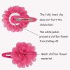 Picture of DeD 24PCS 2.7" Chiffon Flower Hair Bows Clips Flower Tiny Hair Clips Fine Hair for Girls Infants Toddlers Set of 12 Pairs