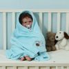 Picture of CREVENT 30''X40'' Cozy Fluffy Warm Fleece Infant Baby Blanket for Girls & Boys Toddler Crib Cot Stroller - Blue Cow