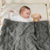Picture of Sherpa Fleece Baby Blanket, Ultra Soft Fluffy Premium Baby Blankets for Boys Girls, Cozy Infant Toddler Newborn Receiving Blankets for Crib Stroller 30”×40” (Grey)