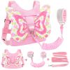 Picture of Accmor Toddler Harness Leash, 3 in 1 Cute Butterfly Kids Leash + Anti Lost Wrist Link, Adorable Child Walking Harness Wristband Assistant Soft Strap Belt Protector for Baby Girls to Outdoor Travel