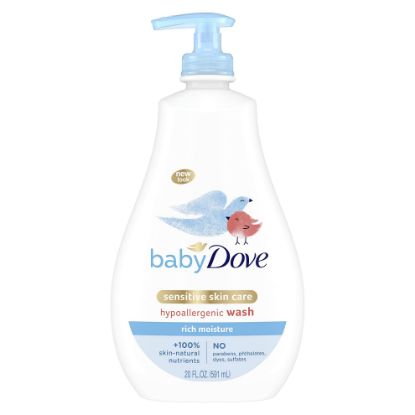 Picture of Baby Dove Sensitive Skin Care Baby Wash For Baby Bath Time Rich Moisture Tear-Free and Hypoallergenic, 20 oz (Packaging May Vary)