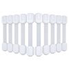 Picture of 4our Kiddies 10 Pack Baby Proof Cabinet Latches, Childproof Drawer Latches with 6 Extra 3M Adhesives, Adjustable Child Safety Cabinet Strap Locks, Baby Drawer Locks for Kids and Child Safety