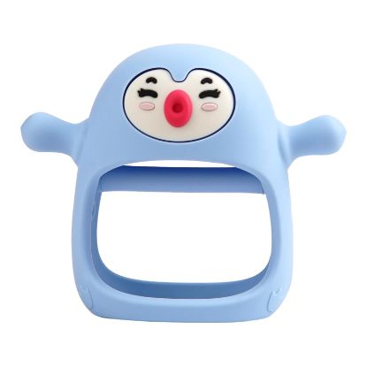 Picture of Smily Mia Shy Penguin Pencifiers for Breastfed Babies, Breastfed Essentials, Baby Essentials New Born Must Haves, Baby Pacifiers for 0-3,3-6,6-9Months Infants,Sky Blue