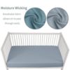 Picture of GUNTAIL Baby Crib Sheets for Boys Girls, 2 Pack Fitted Crib Sheet for Standard Crib and Toddler Mattress, Soft Microfiber Baby Sheet 52x28x8in. (Dark Green & Dark Grey)